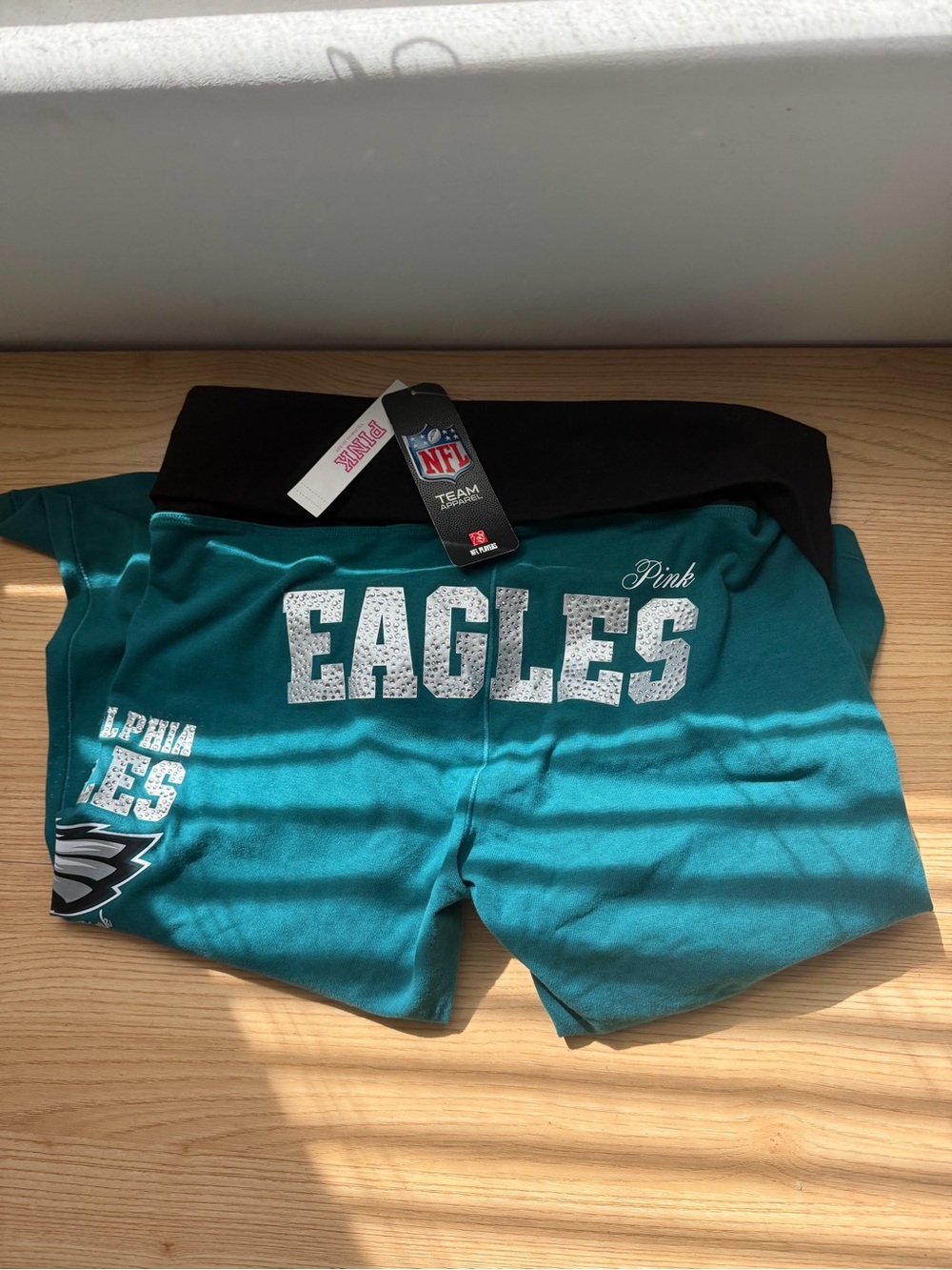 PINK Victoria's Secret Teal Boot Cut Eagles Pants - Picture 4 of 4